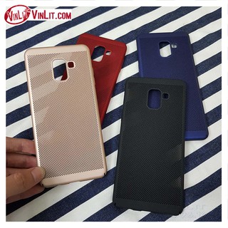 Ốp lưng Samsung A8 2018 / A8 Plus lưới thoát nhiệt siêu mỏng có bo góc A8C180425A2