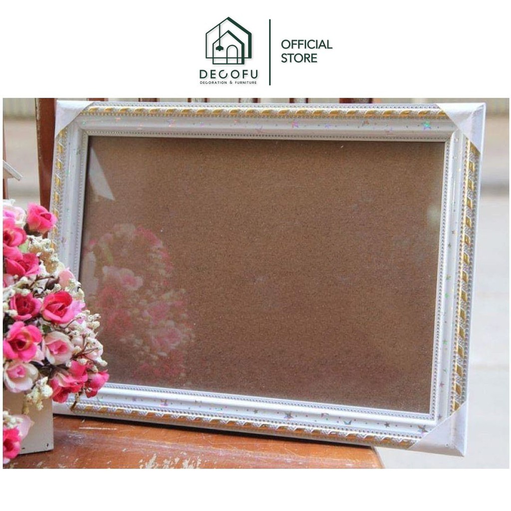 Khung ảnh A4 DECOFU trắng sao, khung hình treo tường 21x30