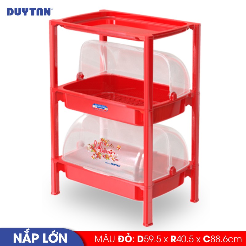 Kệ nắp nhựa Duy Tân size lớn loại 2 ngăn - No.04113