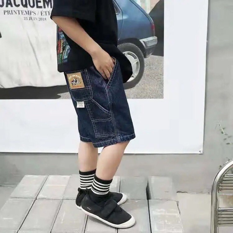 Quần ngố denim cho bé 120-160cm
