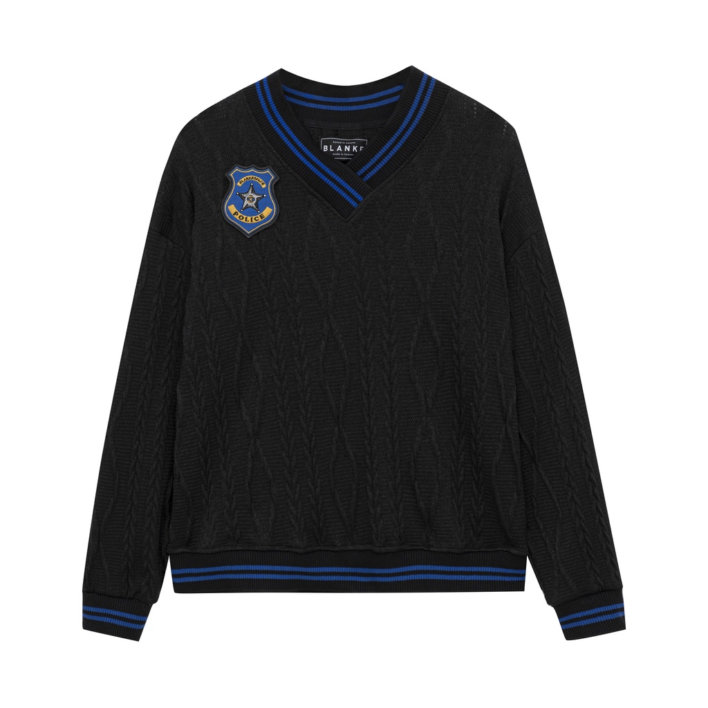 BLANKESPACE Áo Sweater Len Tay Dài Thomb Sweater Vải Dệt Tặng Phụ Kiện Gài Tháo Rời Thời Trang Nam Nữ Unisex