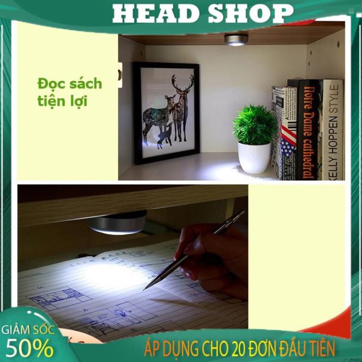 Đèn Led Dán Tường Cốp Xe Ô Tô Trần Xe Tủ quần áo mini dùng pin L646 siêu sáng HEADSHOP