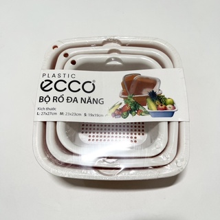 Bộ 6 Món Thau Rổ Ecco Cao Cấp