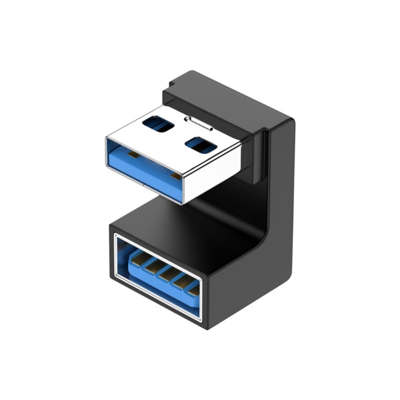 Đầu Chuyển Đổi Mở Rộng USB 3.0 A Male Sang Female 5Gbps Lên Xuống Góc 180 Độ