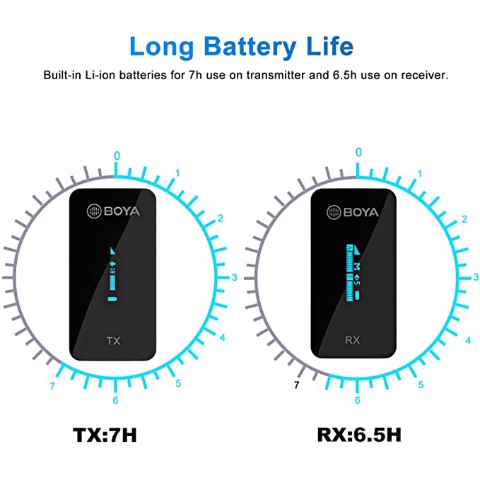 BOYA BY-XM6-S1 / BY-XM6-S2 / BY-XM6-K1 / BY-XM6-K2 - Mic Thu Âm Không Dây 2.4GHz Cổng 3.5mm - Hàng Chính Hãng