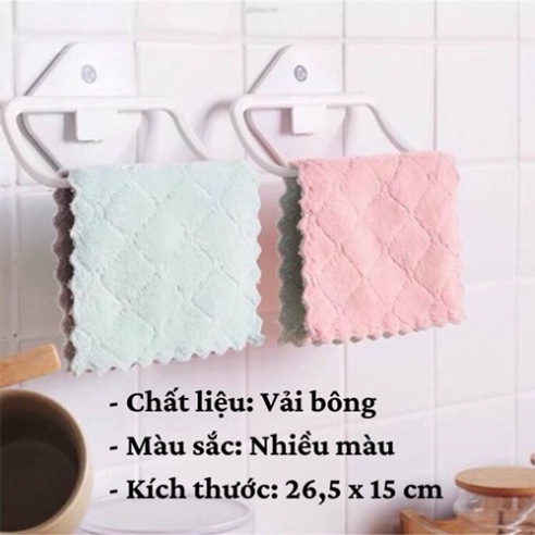 [Combo 10 chiếc] Khăn lau bếp  Khăn lau đa năng 2 mặt lau tay vải bông mềm mại thấm hút tốt dễ giặt dùng nhiều lần