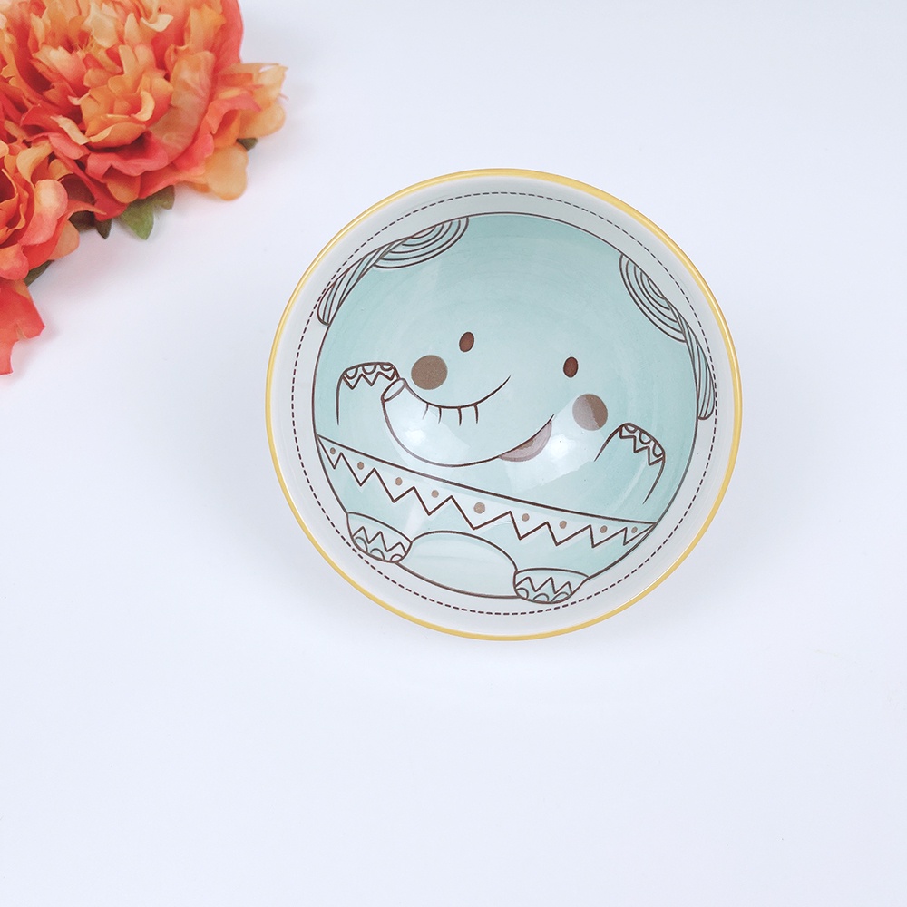 Bát sứ ăn dặm cho bé bát ăn cơm hình thú dễ thương dung tích 200ml,đồ dùng ăn dặm kiểu nhật cho bé Shomegold1