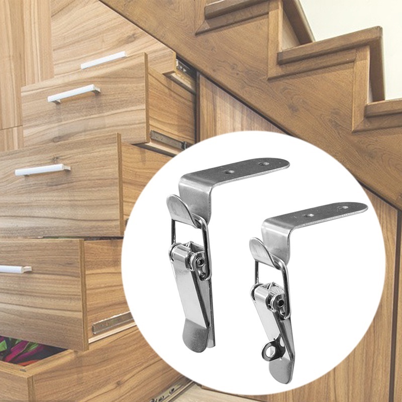 Kẹp Khóa Móc Mỏ Vịt 90 Độ Bằng Kim Loại Chống Trộm Đa Ứng Dụng Cho Nhà Ở / Văn Phòng / Trường Học