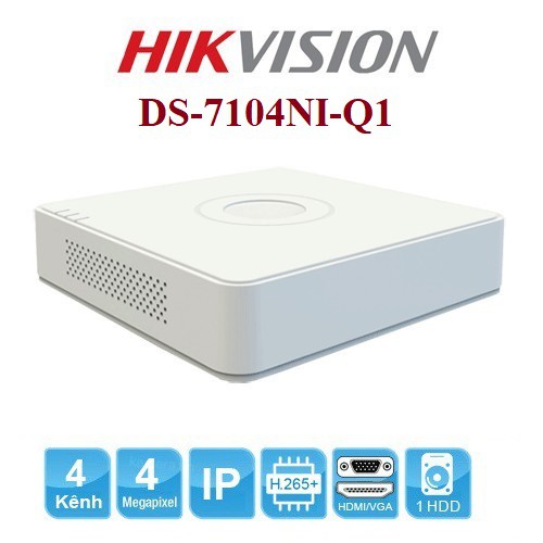 Đầu ghi hình camera IP 4 kênh HIKVISION DS-7104NI-Q1 - Hàng chính hãng