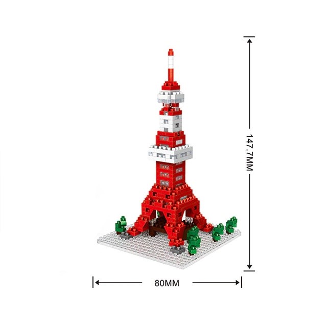 Mega Block - Đồ chơi xếp hình Tháp Tokyo Tower (281 mảnh ghép)
