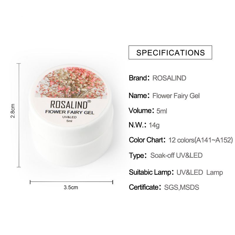 Gel sơn móng tay Rosalind lên màu tươi sáng đẹp mắt 5ml