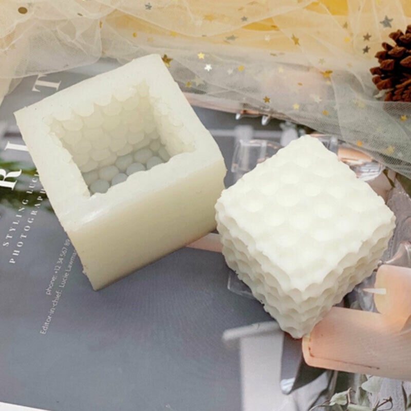 Khuôn Làm Nến / Xà Phòng Hình Tổ Ong 3D Bằng Silicone DIY