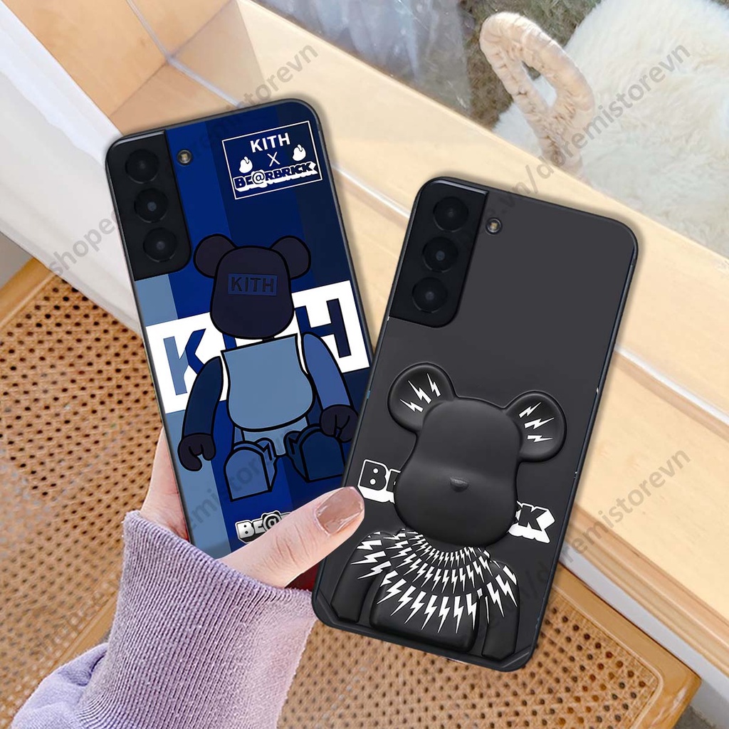 Ốp lưng Samsung S21 / S21 FE / S21 Plus / S21+ hình kaws, kith, bear brick nổi 3D phong cách độc đáo