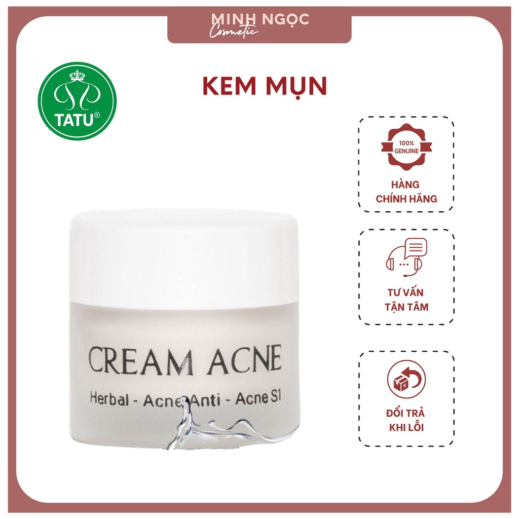 Kem mụn trắng da S1 Tatu giảm mụn sạch sâu cỡ nhỏ 10gr