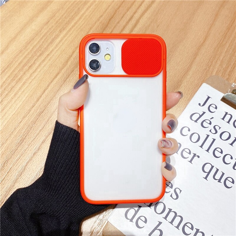 Ốp Điện Thoại Nhám Trong Suốt Màu Kẹo Bảo Vệ Camera Cho Iphone SE 2020 11 11Pro Max XR XS Max 8 7 6 6S Plus 11Pro