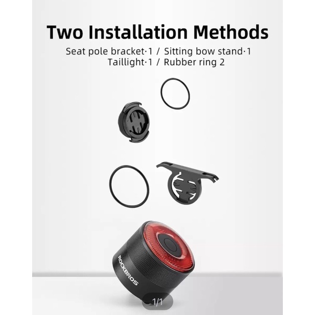Đèn hậu cảm ứng phanh Rockbros Q3