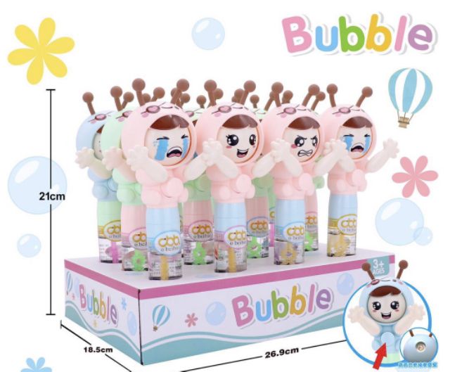 Đồ chơi thổi bong bóng kèm chóng quay tay