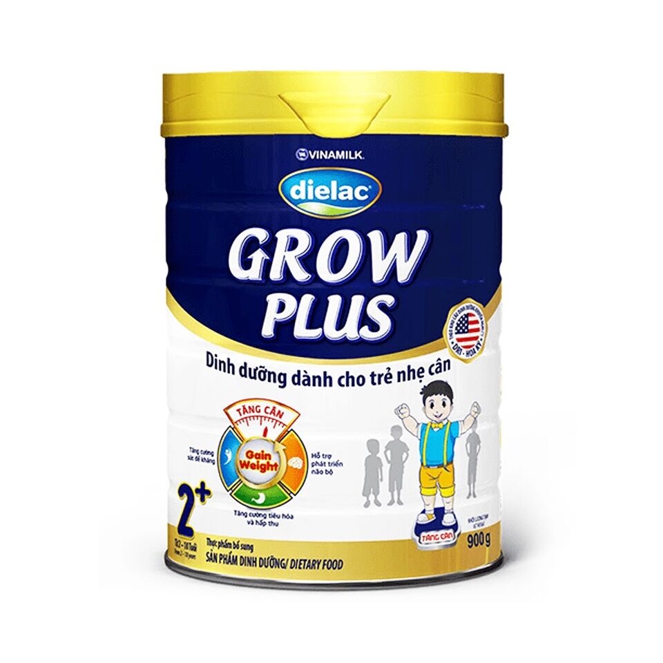 SỮA BỘT GROW DIELAC PLUS 2 +( MÀU XANH )( DINH DƯỠNG CHO TRẺ NHẸ CÂN ) HỘP THIẾC 900G