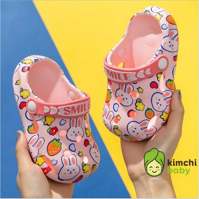 DÉP SỤC CHO BÉ TRAI, BÉ GÁI HỌA TIẾT KHỦNG LONG BUNNY CHÍNH HÃNG CHALK BEAR SMILE SIÊU NHẸ, SANDAL TRẺ EM MÙA HÈ DTE10