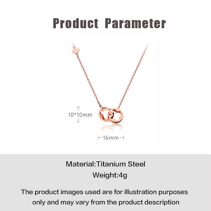 Vòng cổ bằng thép titan màu vàng hồng thời trang cho nữ | BigBuy360 - bigbuy360.vn