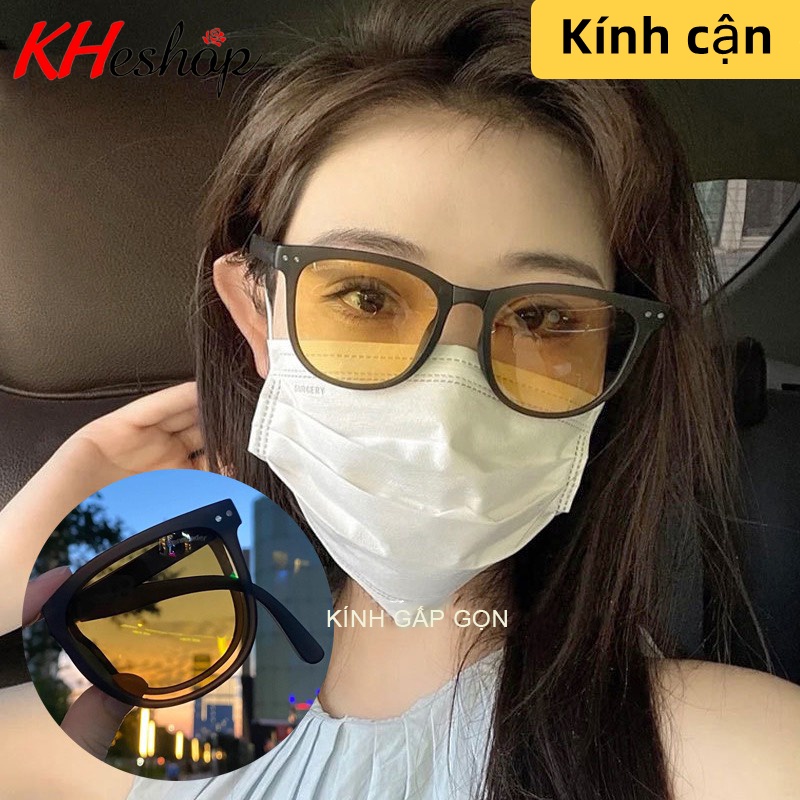 Kính Râm có độ Cận Gấp gọn tiện lợi dành cho Nam nữ, chống nắng bảo vệ đôi mắt của bạn mã Y1102(có bán lẻ Túi đựng kính)