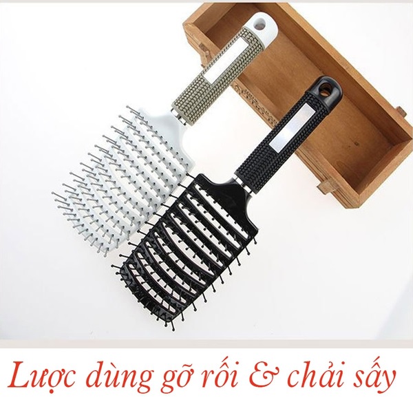 Lược bán nguyệt gỡ rối, tạo phồng tóc cỡ lớn chuyên dùng làm tóc