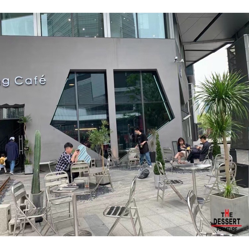 Ghế gấp Inox cao cấp, hiện đại - Coffee Shop