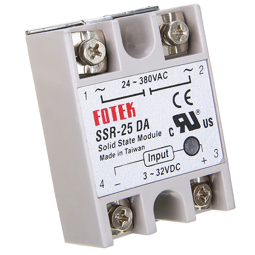 PTPTRATE ★24-380V 25A SSR-25 DA Solid State Relay for PID Temperature Controller Durable