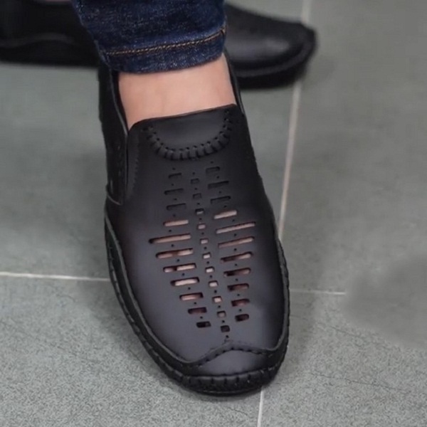 Giày Da Nam Mùa Hè Đục Lỗ Thoáng Khí Mẫu Hot | BigBuy360 - bigbuy360.vn