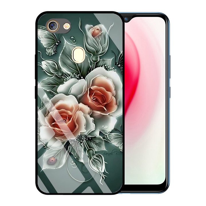 &quot;Ốp lưng Oppo F5 &quot; Mặt kính 3D sang trọng_Không Nhòe, Không Phai Hình ( Tim shop )