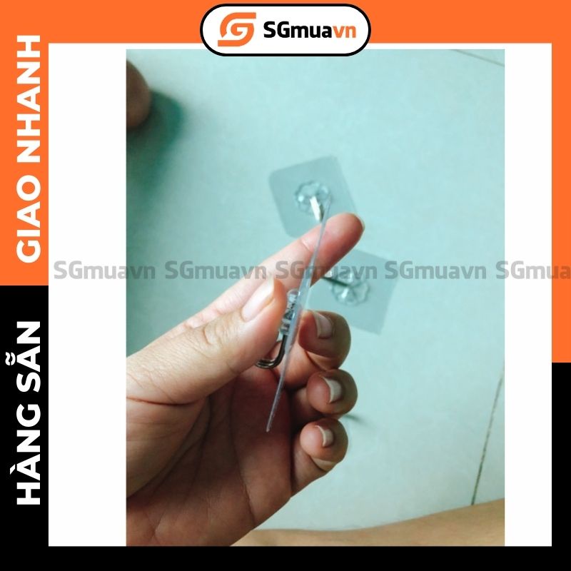 Móc dán tường trong suốt chịu lực bằng nhựa PVC