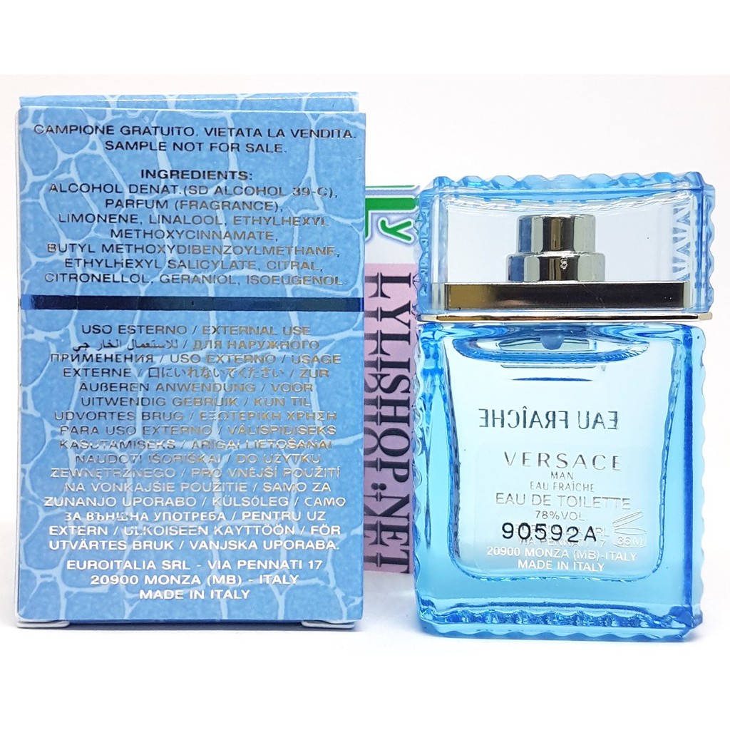 Nước Hoa VERSACE MAN EAU FRAICHE Eau de Toilette chai 5ml chính hãng mini