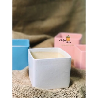 CHẬU SỨ TRÁNG MEN VUÔNG