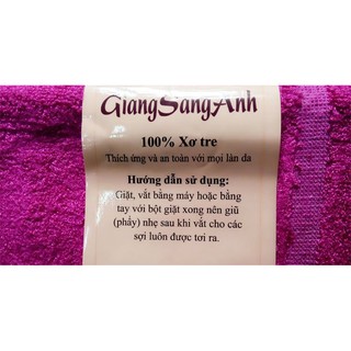 Khăn mặt sơ tre mềm mại 100%cotton