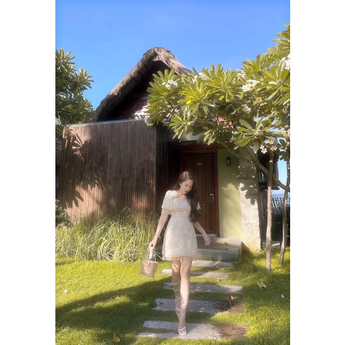 Váy ren hoa cao cấp Ashley