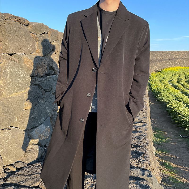 MRCYC Áo khoác Dạ Vest Dáng Dài Phối Khuy phong cách Hàn Quốc cho nam