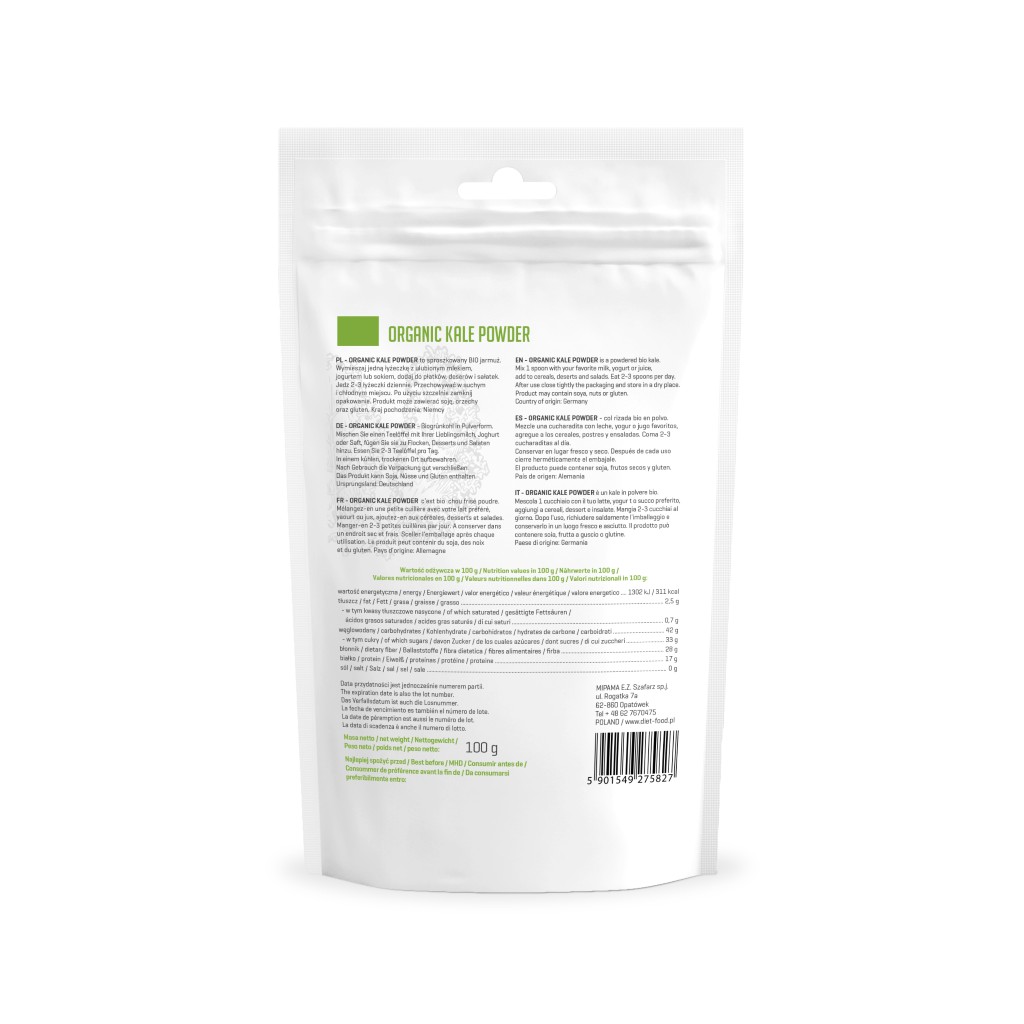 Bột Cải Xoăn Kale Hữu Cơ 100g Diet Food Organic Kale Powder