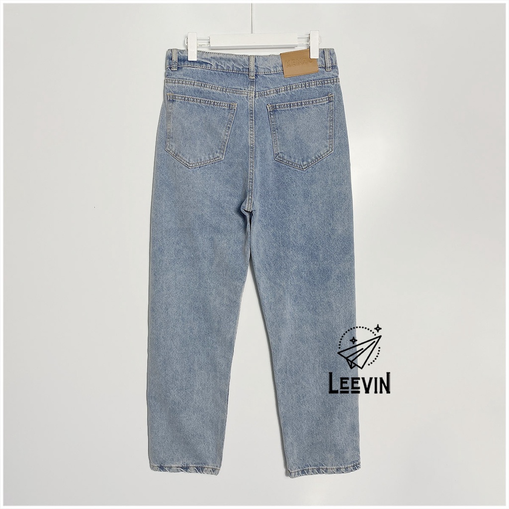 Quần Jean Nam Ống Rộng Simple Unisex - Kiểu quần jeans nam vải bò form dáng rộng suông hàn quốc Leevin Store - J031