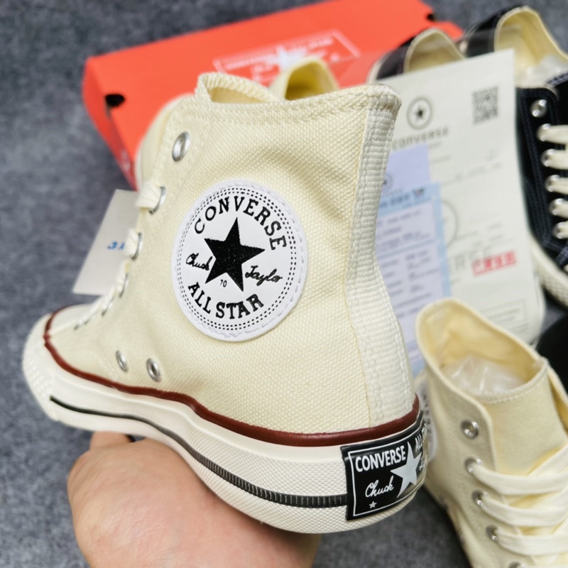Giày Converse 1970s đen trắng Tặng kèm boxbill,tất,lọ tẩy