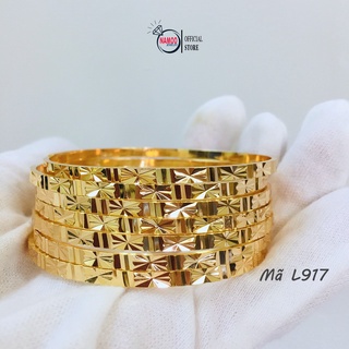 Vòng tay mạ vàng l917, bộ ximen trang sức nữ bộ 7 chiếc khóa mở namoo jewelry chuyên sỉ
