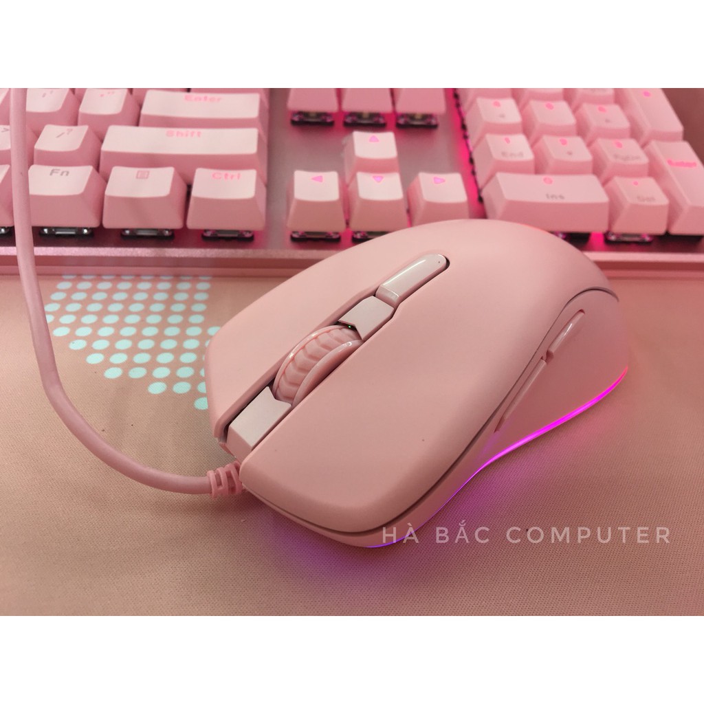 Chuột Gaming DAREU EM908 QUEEN PINK Led RGB - Chuột Game Có Dây Màu Hồng hàng Chính Hãng