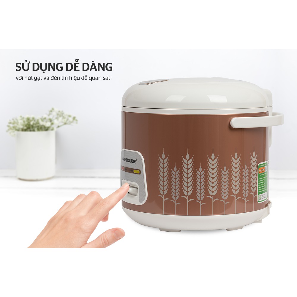 [Mã ELHADEV giảm 4% đơn 300K] Nồi cơm điện 1.8L SUNHOUSE SHD8617C