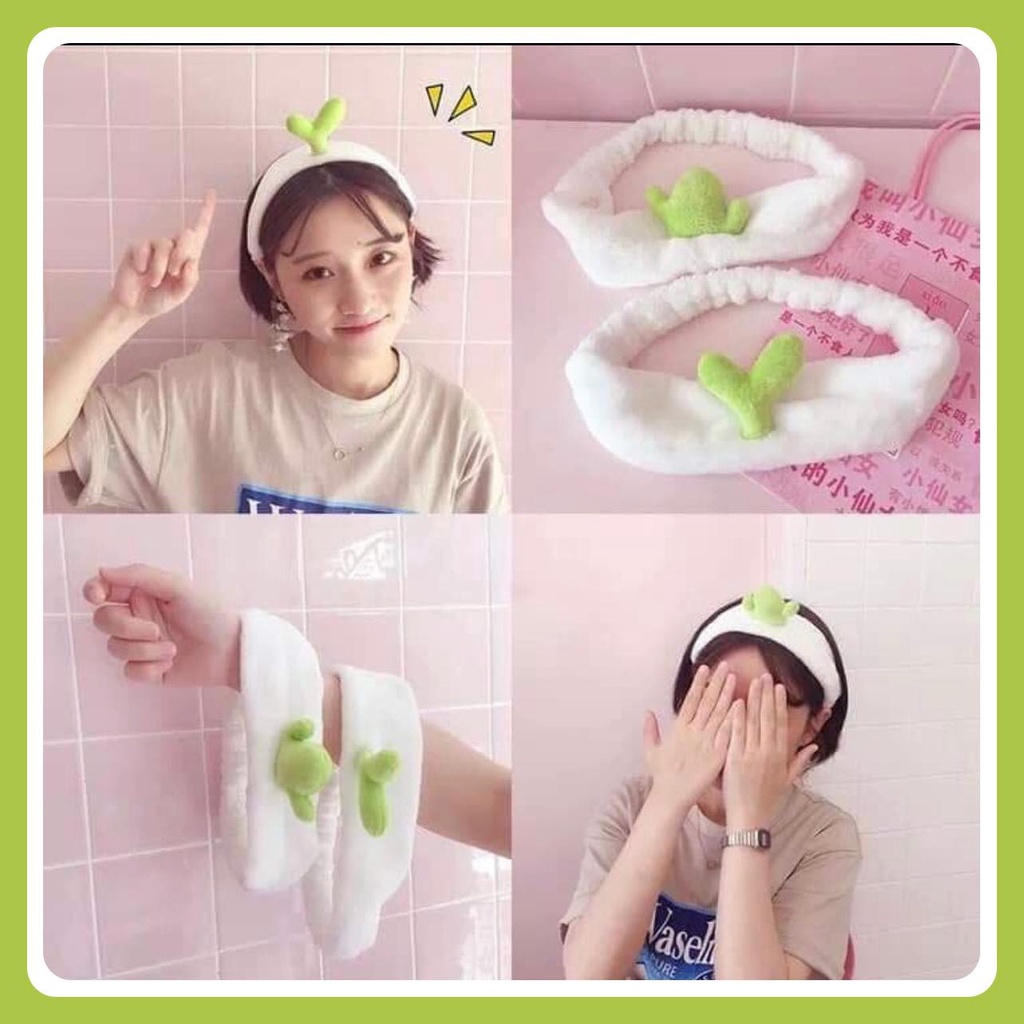 Băng đô rửa mặt mầm cây