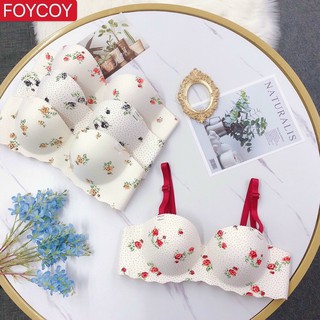 sale 50% Áo ngực su non thong hơi cup ngang hoa nhí (QN07)