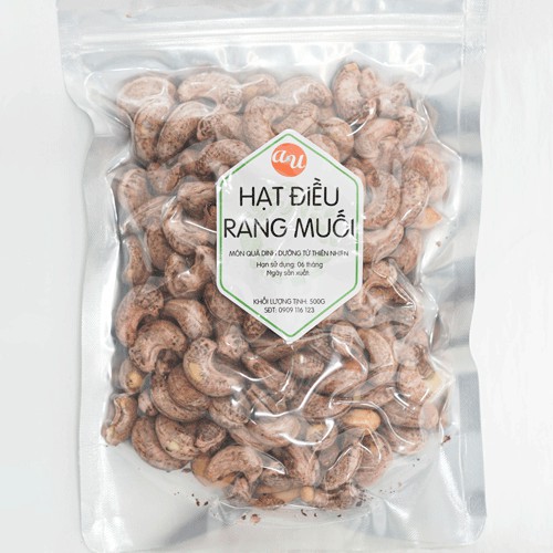 500g Hạt điều rang muối Bình Phước hạt nguyên vỏ lụa - Chất lượng điều loại 1 | AU FOOD (380-410 hạt/kg) | BigBuy360 - bigbuy360.vn