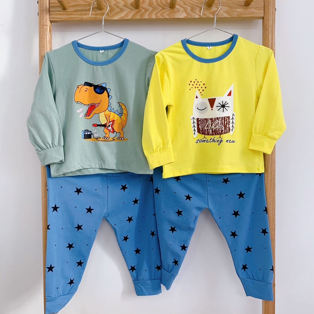 Bộ quần áo thu đông cho bé trai bé gái cotton cao cấp Jumping Meters CH78