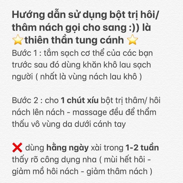 Bột trị hôi nách - Thần tiên tung cánh