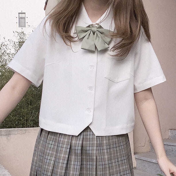 Áo Sơ Mi Trắng Ngắn Tay Thời Trang Mùa Hè Cho Nữ
