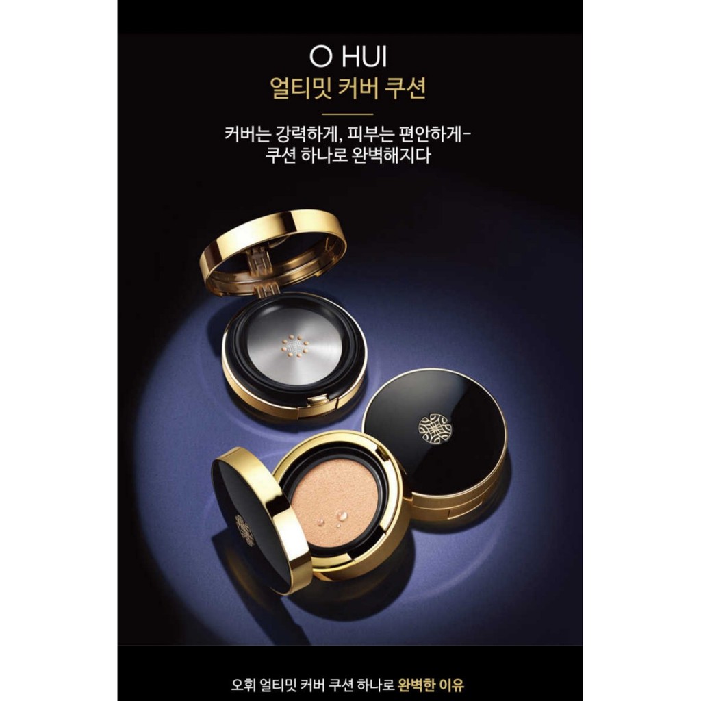 Phấn Nước OHUI Ultimate Cover Concealer Metal Cushion SPF35/PA++ tặng kèm Lõi thay thế