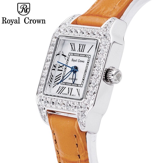 Đồng hồ nữ chính hãng Royal Crown 6104 dây da trắng